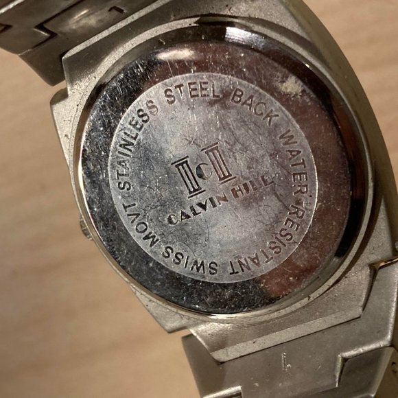 CALVIN HILL WATCH STAINLESS BACK SWISS MOVT WATER RESISTANT - Picture 3 of 3